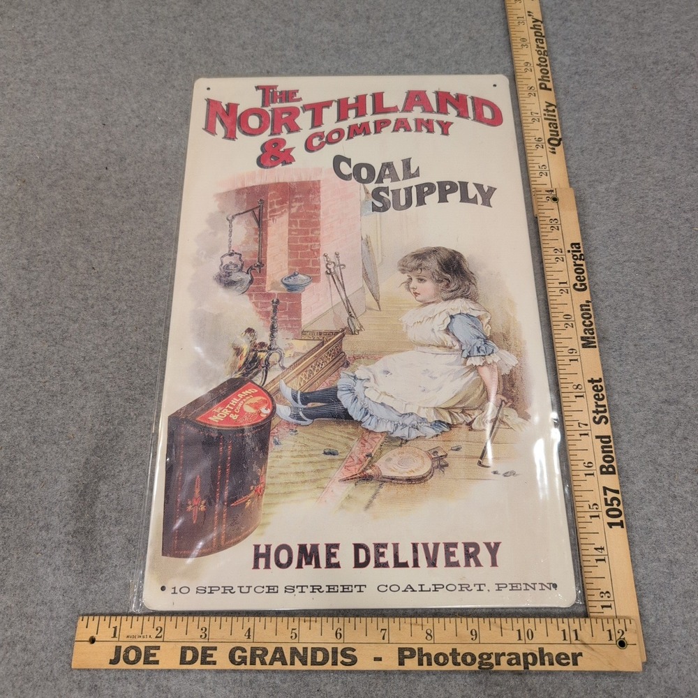 The Northland & Company Coal Supply Vintage Style Metal Sign Home Delivery Penn - Picture 2 of 3